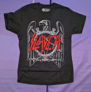 SLAYER Graphic Tee Eagle Global Band Concert Music Shirt Unisex Black